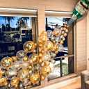 Champagne Bottle Balloons Balloon Garland Arch Kit, Happy New Year Years Decorations 2026, Gold Clear White Balloons for Birthday Bachelorette Bride To Be Bridal Shower Party Decorations