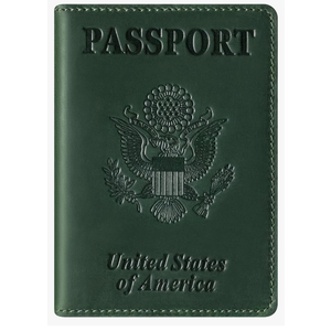 BIAOTIE Premium Leather Passport Holder Covers, Rfid Travel Wallet Passport Document Holder, Travel Essentials Wallet Cover Case for Men and Women (Green)