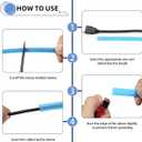 Braided Expandable Cable Sleeve, PET Wire Loom, Flexible Mesh Sleeving Cord Management for TV, Computer, Home Theater, Automotive, Protect Cat from Chewing Cords (Blue, 1/4" x 25ft)