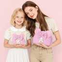 Gifts for Girls, Personalized Initial Makeup Bag Birthday Gift for 4 5 6 7 8 9 10 11 12 13 Years Old Girl Kids Pink Initial Cosmetic Travel Toiletry Bag for Girls Sister Daughter Pink L