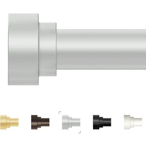 Extra Long Curtain Rods 120 to 240 Inch(10-20ft),1Inch Silver Adjustable Extra Long Curtain Rod,Heavy Duty Decorative Window Curtains Rod for Bedroom,Long Curtain Rods 120-240 (120-240"&1 pack, Antique Silver)