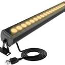 LED Wall Washer Light 3000K Outdoor Warm White, 20in Plug-in Linear Light Bar, 2250lm IP65 Waterproof, 120V with 6.56ft Cord, 360 Swivel Mount for Sign, Patio, Landscape Wall Wash
