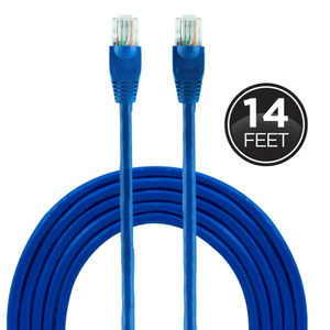GE Pro 14ft. Cat Ethernet  Internet Cable,  Blue