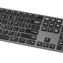 Amazon Basics Ultra Premium Wireless Keyboard and Mouse Combo - Rechargeable, Ultra Slim Design, Quiet, Full Size, Number Pad, Unifying Receiver, Black (QWERTY)