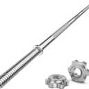 55" Weight Lifting Bar, 1" Standard Straight Barbell Bars for Weight lifting, Olympic Barbell Bar for Bench Press/Hip Thrusts/Squats/Lunges for Gym and Home, 2 Star Star-nuts (480lb Weight Capacity)