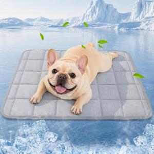 Cooling Blanket for Dogs, 0.4 Q-MAX Dog Cooling Blanket Washable, Cool to Touch Pet Blanket Cooling Comforter Throw for Bed Cover, Soft Lightweight Cold Mats for Pet Summer Sleeping (30"40"/Grey)