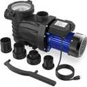 Pool Pump In/Above Ground, 1.5 HP, 4624GPH, Dual Speed 115V, Powerful Energy Saving Swimming Pool Pump with 1.5" & 2.0'' Inlet/Outlet & Strainer Basket. (Dual Speed 1.5HP+115V)