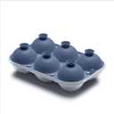 Samuelworld Large Ice Ball Maker with Lid, 6 x 2.5 Inch Ice Balls - BPA Free, Easy To Fill Round Silicone Ice Tray, Perfect Spheres Craft Ice Maker for Whiskey, Cocktails (Purple-Blue)