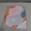 Bohemian Lines Mouse Pad, 6 x 8 in Minimalist Pattern Design, Oval-Angle Portable Mousepad with Non-Slip Base for Laptop Computer