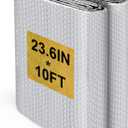 Reflectix Insulation Roll, (23.6IN X 10FT) Reflective Foil Insulations, Reflective Window Insulations for Summer Heat, Aluminum Foil Insulation Radiation Barrier for Windows, RV, Garage Door