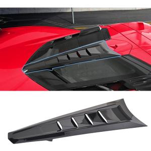 Black Rear Split Window Applique,ABS Plastic Car Rear Hatchback Louver Molding Trim Panel Exterior Accessories for Corvette C8 Stingray Z51 2020+ for C8 Z06/E-ray 2023+