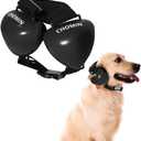 Dog Ear Muffs for Noise Protection, 29dB NRR Dog Earmuffs, Noise Cancelling Headphones for Dogs (Small, Black)