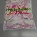 PRETTYGARDEN Women Summer Boho Maxi Dresses 2025 V Neck Puff Short Sleeve A-Line Flowy Tiered Floral Wedding Guest Dress (Pink, L)