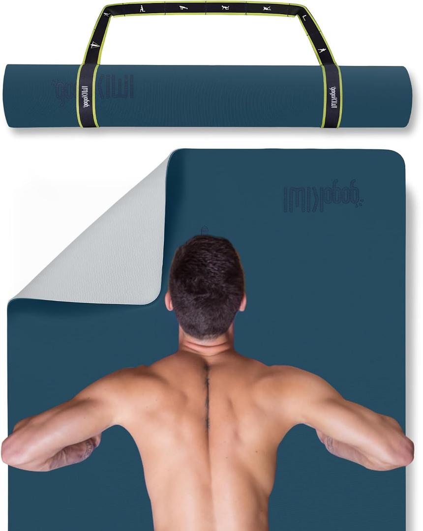 Gogokiwi Extra Wide Yoga Mat for Men Women (72"L x 36"W) Non Slip Fitness & Exercise Mat with Alignment Marks for Yoga, Pilates, Floor Workouts