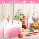 Paterr 20 Pcs Large Clear Gift Bags with Handles 11.8 x 9.8 x 4 Inch Transparent Plastic Party Favor Bags Reusable Frosted Tote Gift Wrap Bulk for Shopping Boutique Wedding Birthday Christmas