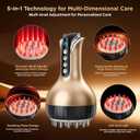 Lymphatic Drainage Massager & Anti-Cellulite Massage Tool, Body Sculpting Device for Legs, Arms & Stomach, Supports Smoother Skin, with Gentle Warming & Vibration (Gilded)