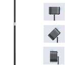 Projector Stand: Floor Mount with Adjustable Height 20''-50'', Universal Compatible with Projector, Camera, Webcam for Home & Office & Outdoor