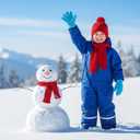 Grevosea 10 Pairs Kids Winter Gloves Full Fingers Knit Stretchy Warm Gloves Black Glove Bulk for Boys Girls 5.5" 3-10 Years