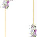 6.6FT x 4FT Gold Wedding Arches for Ceremony Rectangular Metal Balloon Arch Stand Kit Garden Floral Square Arch Frame Background for Anniversary Birthday Party Bridal Shower Decoration Home Decor
