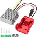 Kzreect 18V to 12V Step-Down Converter Compatible with Milwaukee 18V Battery, DC 12V 20A 240W Voltage Reducer Regulator for Golf Cart RC Car LED Lights DIY Toys