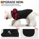 Dog Christmas Hoodie for Small Medium Large Dogs, Fleece Plaid Pet Hooded Clothes Sweater with Hat & Pocket for Cold Weather Winter,Warm Soft Pullover Sweatshirt Coat Outfit for Puppy Girls Boys Red S