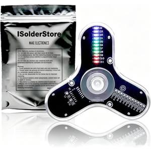 ISolderStore Soldering Practice Kit 3 Leaves Fidget Spinner Soldering Project Electronics Kit LED Flashing Light DIY Electronic Board, STEM Soldering Project for Hobbyists, Engineers, and Students