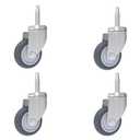 2-Inch Shop Vac Wheels Replacement Parts, (Stem Diameter 8mm or 5/16", Length 38mm or 1.5") - Set of 4 Replacement Wheels for Shop Vac Wet Dry Vacuums Caster