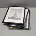 upsimples 11x14 Picture Frame Set of 5, Display Pictures 8x10 with Mat or 11x14 Without Mat, Wall Gallery Photo Frames, Black