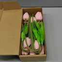 10pcs Artificial Tulip Flowers Bouquet Set Lifelike Decorative Fake Flowers for Home Decor Wedding Centerpieces and Floral Arrangements Vibrant Colors and Realistic Design (Pink)