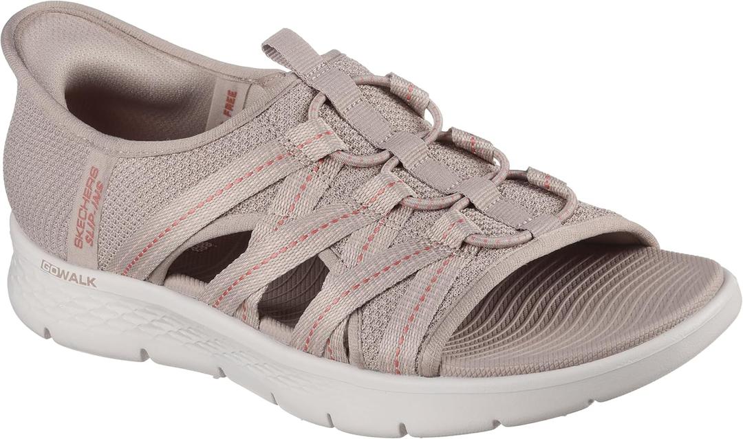 Skechers Womens On-The-go Hands Free Slip-ins Go Walk Flex Sandal  Sadie (7, Taupe)