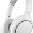 TONEMAC H2 Wireless Headphones,Over Ear Bluetooth Headphones,50H Playtime,Wireless Headset with Mic,Foldable Lightweight Bluetooth Headset with Deep Bass,HiFi Stereo Sound for Travel Work Smartphone (White)