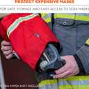 Ergodyne Arsenal 5082 Fireman's SCBA Respirator Firefighter Mask Bag for Air Pack with Drop Down Access for SCBA Mask,Red