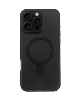 Fiyart Designed for iPhone 16 Pro Max Case Ring Holder Kickstand Magnetic Bumper Compatible with MagSafe Camera Lens Protection for Women Men 6.9"-Black