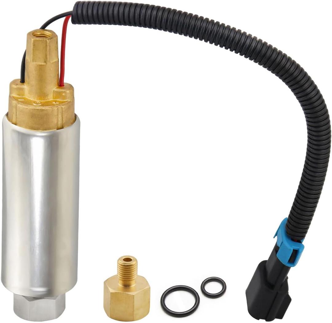 Low Pressure Electric Fuel Pump Compatible With Mercury Mercruiser Marine Boat V6 and V8 4.3L 5.0L 5.7L 262 305 350 Carburetor Engines Replaces 935432 861155A3 861155A2 18-8868