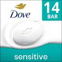 Dove Beauty Bar More Moisturizing Than Bar Soap for Softer Skin, Fragrance-Free, Hypoallergenic Beauty Bar Sensitive Skin With Gentle Cleanser 3.75 oz 11 Bars