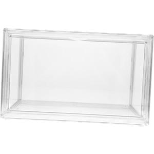Acrylic Stackable Book Storage Box Bins for Organization Bookcase Cube Storage Sealed Bookshelf