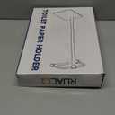 RUACQ Toilet Paper Holder Stand, Bathroom Toilet Paper Roll Holder Free Standing, Toilet Tissue Holder Stand with Post Pivoting Design, Stable Weighted Base, SUS304 Stainless Steel (Brushed Nickel)