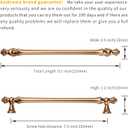 Asidrama 6 Pack 7.5 Inch(192mm) Champagne Bronze Kitchen Cabinet Handles,Brushed Brass Cabinet Pulls Kitchen Cabinet Hardware for Cupboard Gold Drawer Pulls