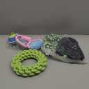 Dog Outdoor Bungee Solo Hanging Toy, Tether Tug of War Toys for Pitbull Small Large Aggressive Chewers Dogs to Exercise, Extra Durable Interactive Tug Toy, Dog Rope Toys (3 Chew Ropes)