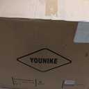 YOUNIKE Bar Stools Set of 2 for Kitchen Island, Purple-Tinted Gray Swivel Tall Bar Stools, Faux Leather Padded Barstools with Back, Modern Counter Height Bar Chairs, Easy to Assemble