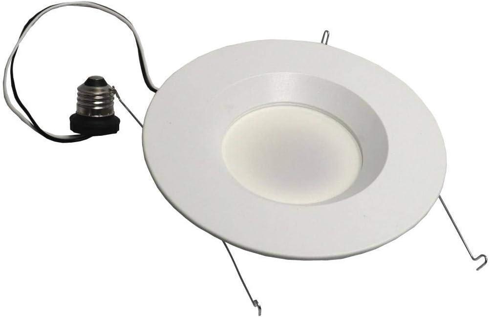 Sylvania 5"/6 Recessed LED Downlight Kit, 65W Equivalent Efficient 10W, 700 Lumens, 3000K, Medium Base and White Trim - 1 Pack (74291)