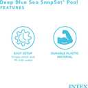Intex Deep Sea Blue 8 Feet x 18 Inch SnapSet Instant Round Plastic Above Ground Swimming Kiddie Pool for Ages 3 Years and Up, Blue