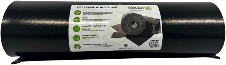 Rubber Sheet Warehouse Neoprene Rubber Commercial Grade 65A +/-5.125" Thick X 12" Wide X 36" Long