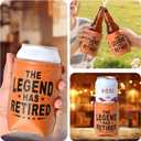 2 x Christmas Gifts for Dad from Daughter, Son for Fathers Day, Birthday Gifts for Dad, Him, Husband, Grandpa, Retirement Gifts for Men, Leather Can Cooler for Mens 12oz (Legend)