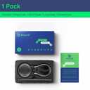 WhoseID Compatible with Apple Airtag Case Keychain Holder, IPX8 Waterproof Air Tag Cases Easy Twist-Off Cap with Durable Matel Keyring for Luggage, Item Finder, Backpack, Kids(Transparent, 1-Pack)