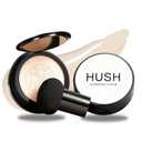 Hush Foundation for Mature Skin  Warm Tone CC Air Cushion Foundation, Full Coverage Long-Lasting BB Cream with Mushroom Applicator, Natural Radiant Finish