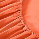 New Fitted Sheet - Super Soft, Solid Lightwight Comfortable Bedding- 16" Deep Pockets Fully Elastic Shrink, Tear & Fade Resistant Easy Care - Long Lasting - Bottom Bed Sheet Only (Orange, Twin)