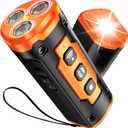 2026 New Dog Bark Deterrent Devices, 1-Touch Anti Barking Device for Dogs with 3 Sonic Heads, 50ft Range, Rechargeable & Safe Dog Training Tool with Flashlight, Helps Improve Behavior