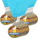 Quelay 30 Pcs Oktoberfest Award Medals Bulk 2'' Colorful Metal Award Trophies with Neck Ribbon for Oktoberfest Beer Party Prize Gift Favor Supplies