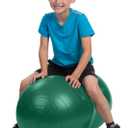 Bintiva Kids Therapy Peanut Ball - Sensory Room Equipment - Pregnancy Wiggle Seat - Physical Therapy, Yoga, Exercise (Green 30x60 cm)